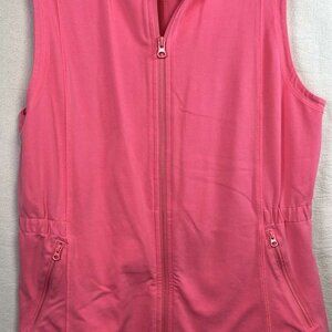 T by Talbot's Woman's LG Sleeveless Full Zip Vest with pockets Mothers Day Gift